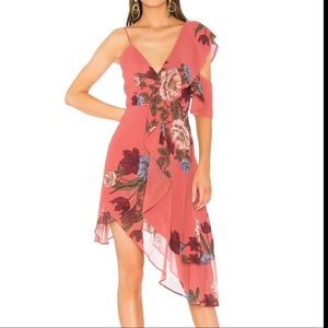 Keepsake Night Lights Floral Asymmetrical Dress